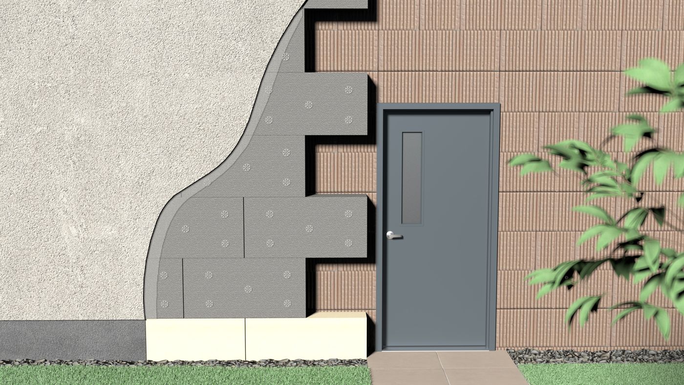 Dämmung einer Hausfassade